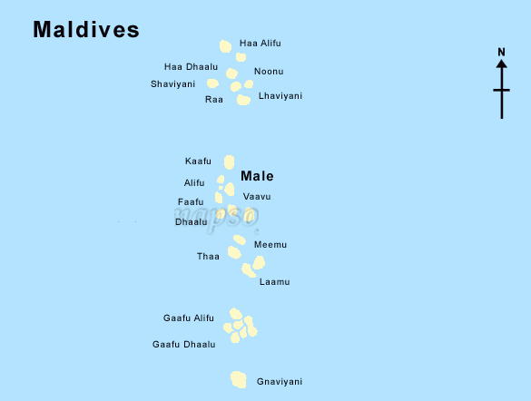 maldives iles carte